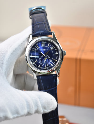 ANNUAL CALENDER AUTO 38MM SILVER BLUE