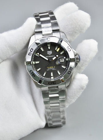 AQUARACER CALIBER 5 AUTO CHAIN SILVER GREY DAIL