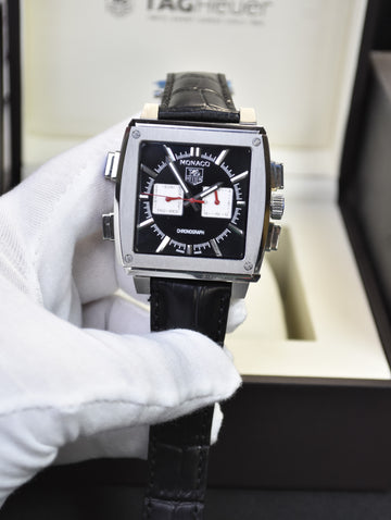 MONACO 69 DUAL FACE STRAP SILVER BLACK