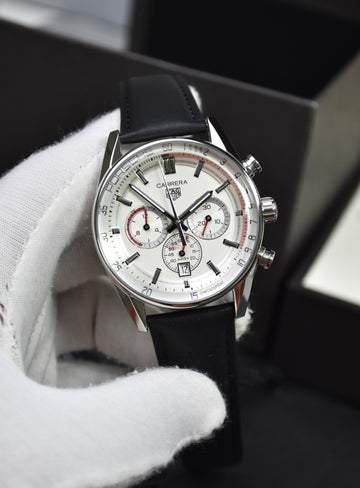 CARRERA PORSCHE 911 CHRONOGRAPH QUARTZ STRAP SILVER WHITE DAIL