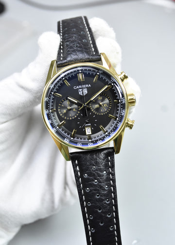 CARRERA TH20 NEW MODEL CHRONOGRAPH STRAP GOLD BLACK