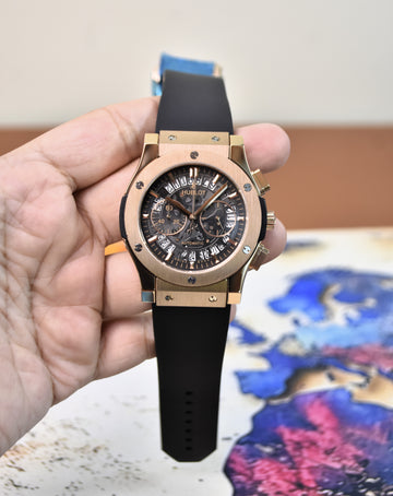 BIGBANG CHRONO PVC ROSE BLACK SKULL DIAL