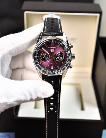 Carrera New Model Chrono Quartz Strap Silver Purple