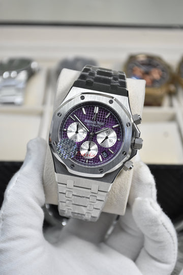 AP ROYAL OAK CHRONOGRAPH CHAIN PURPLE DAIL