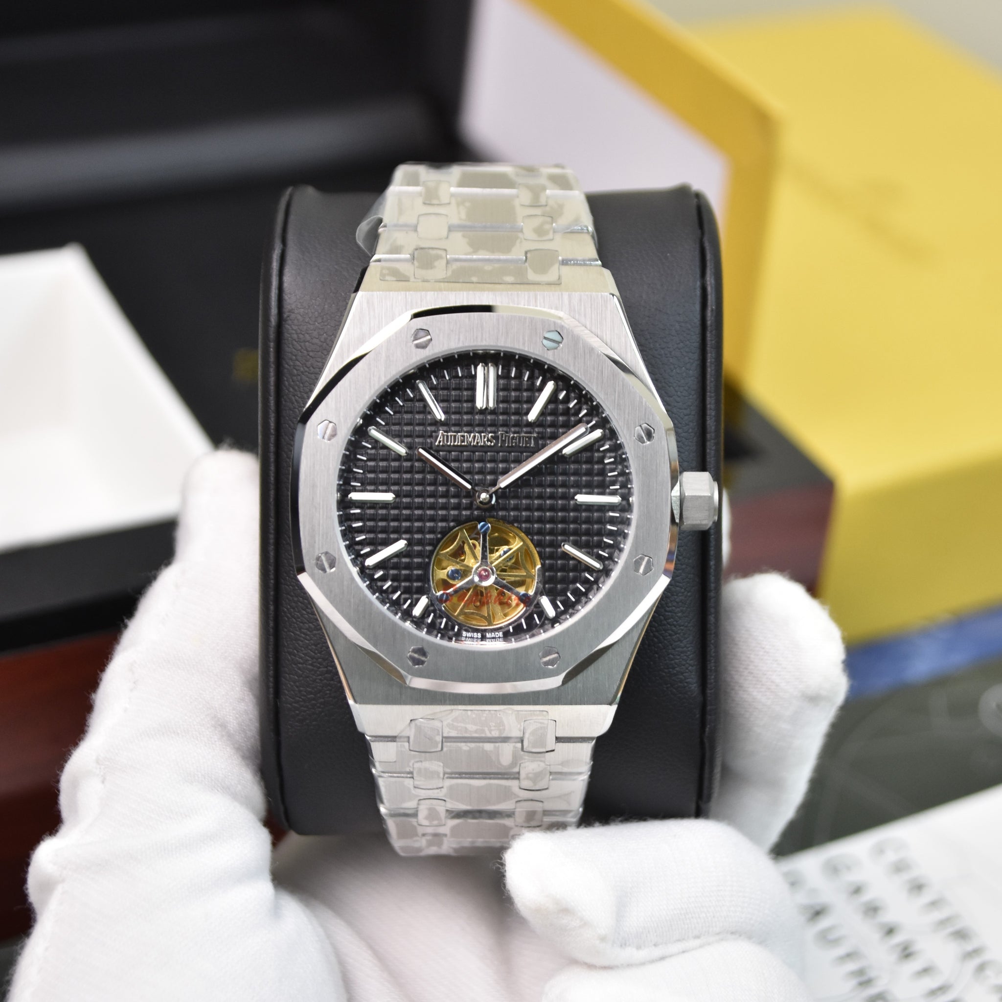 ROYAL OAK AUTO PENDULUM CHAIN SILVER BLACK