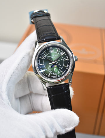 ANNUAL CALENDER AUTO 38MM SILVER GREEN