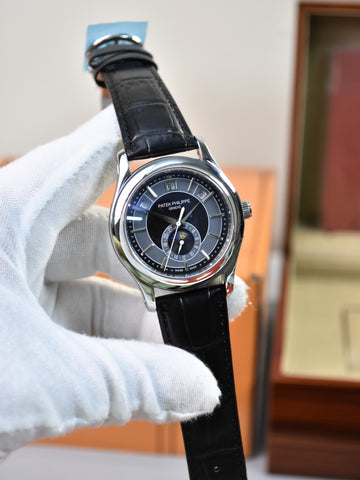 ANNUAL CALENDER AUTO 38MM SILVER BLACK GREY