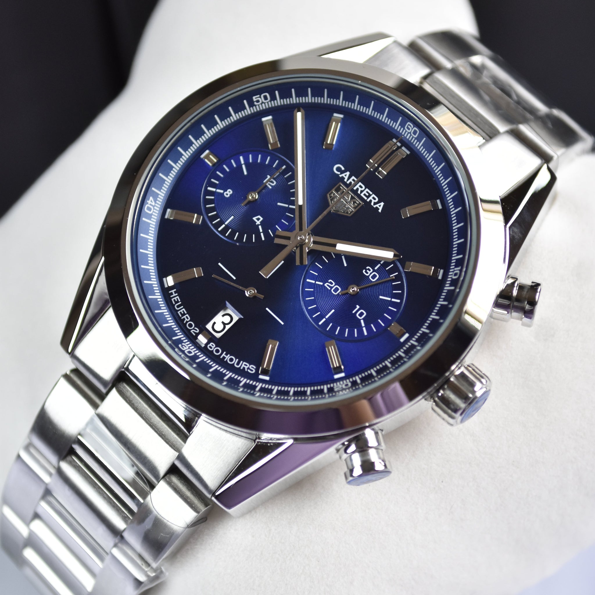 CARRERA 80 HOURS QUARTZ CHRONO SILVER BLUE DAIL