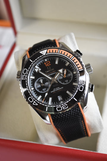 PLANET OCEAN QUARTZ CHRONOGRAPH STRAP ORANGE BLACK