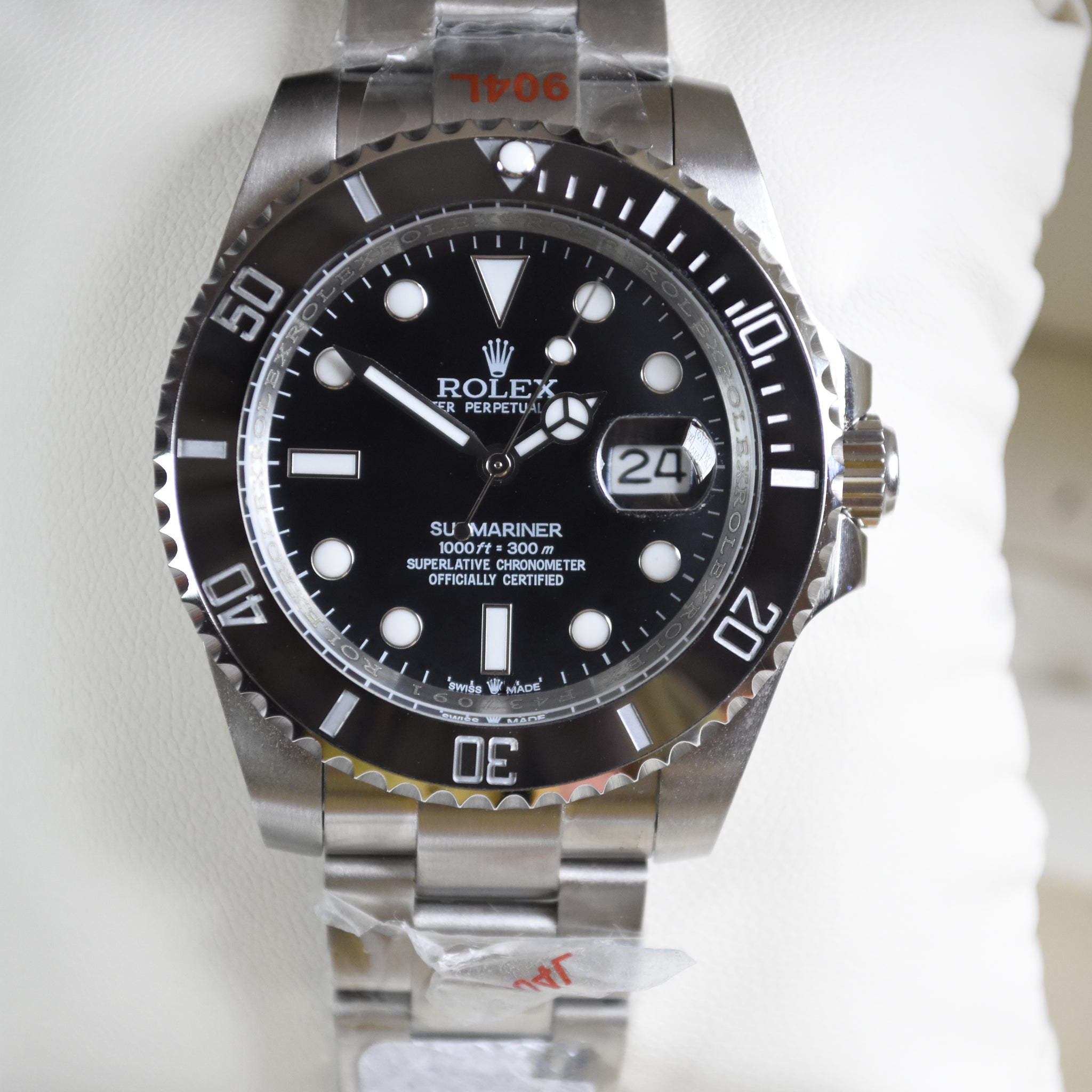 SUBMARINER AUTO CHAIN SILVER BLACK DAIL