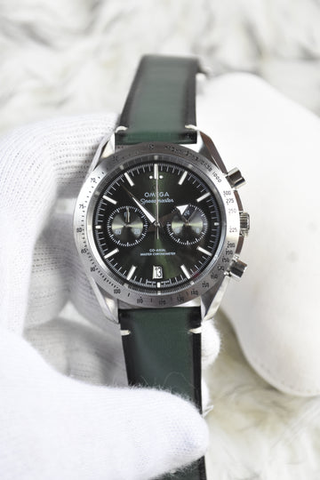 SPEEDMASTER CHRONOMETER STRAP SILVER GREEN DAIL