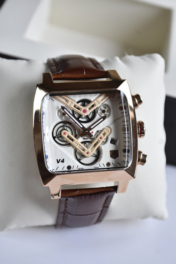 MONACO V4 STRAP ROSE WHITE DAIL