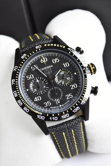 PORSCHE CHRONOGRAPH STRAP BLACK YELLOW