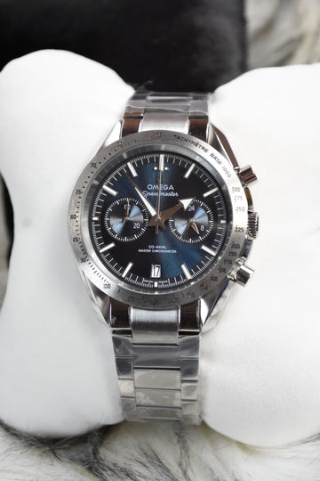 SPEEDMASTER CHRONOMETER CHAIN SILVER BLUE DAIL