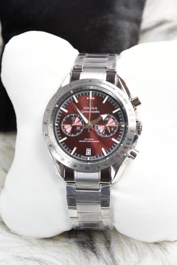 SPEEDMASTER CHRONOMETER CHAIN SILVER RED DAIL