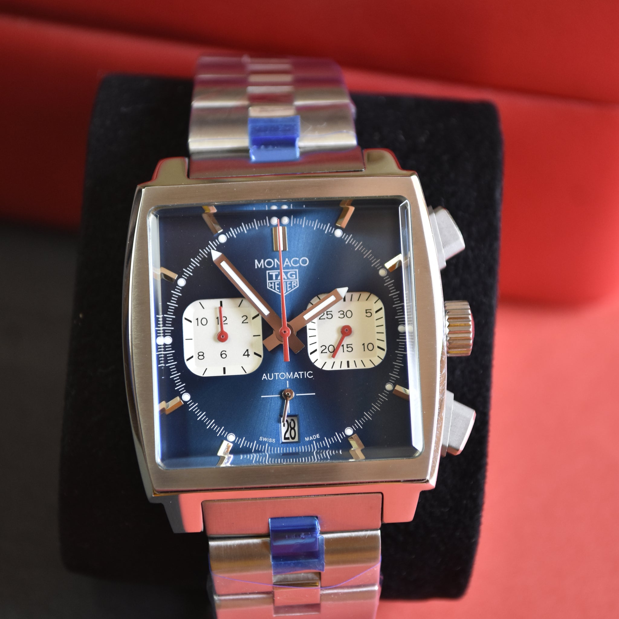 MONACO CHRONOGRAPH  SILVER BLUE DAIL