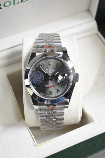 DATEJUST AUTO JUBLIE CHAIN WIMBLEDON SILVER GREY DAIL