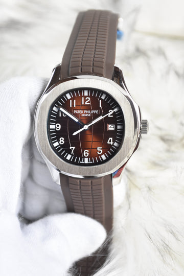 AQUANAUNT STRAP AUTO SILVER BROWN DAIL