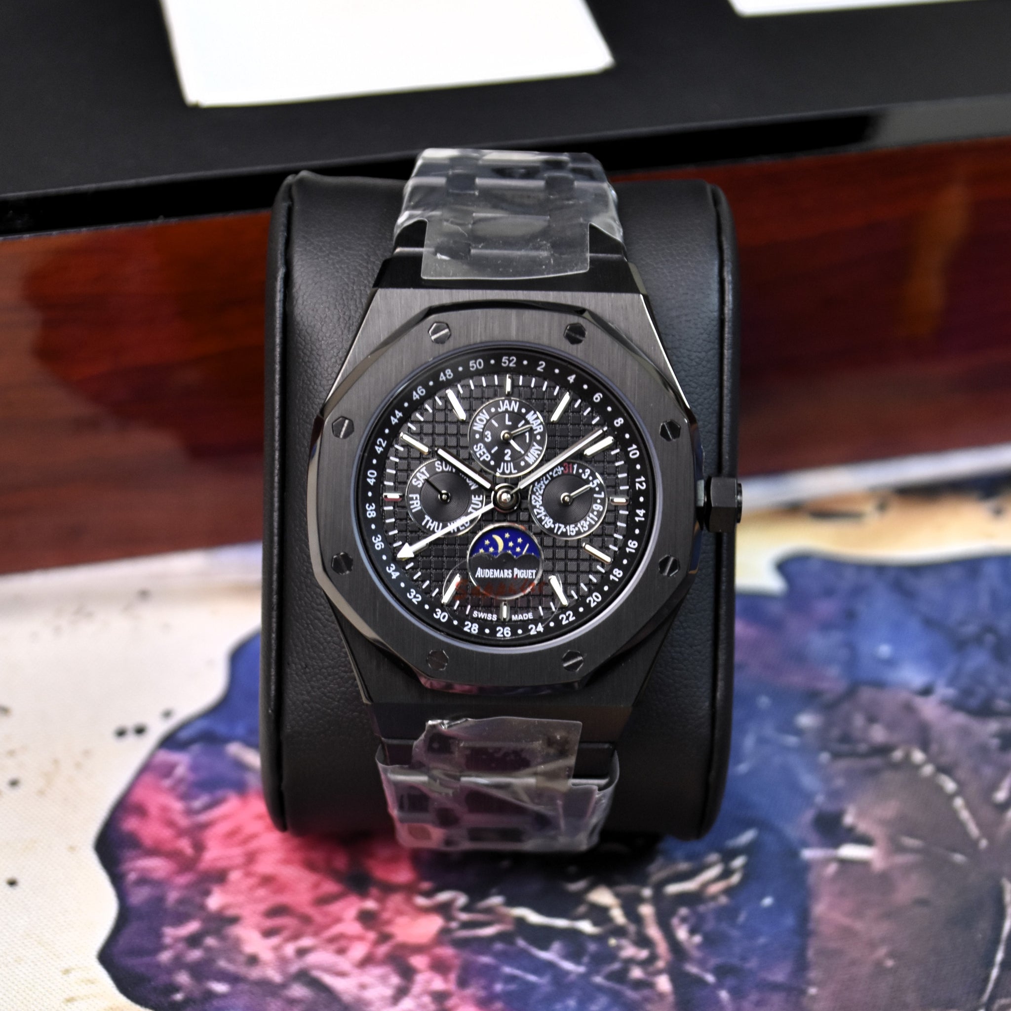 ROYAL OAK AUTO CALENDER PREPETUEL ALL BLACK