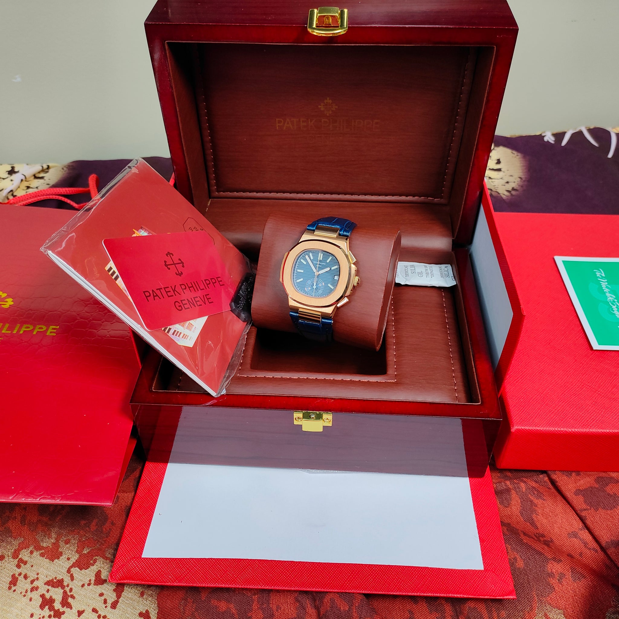 PATEK WOODEN RED BOX