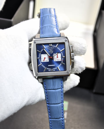 MONACO 69 DUAL FACE STRAP SILVER BLUE DAIL