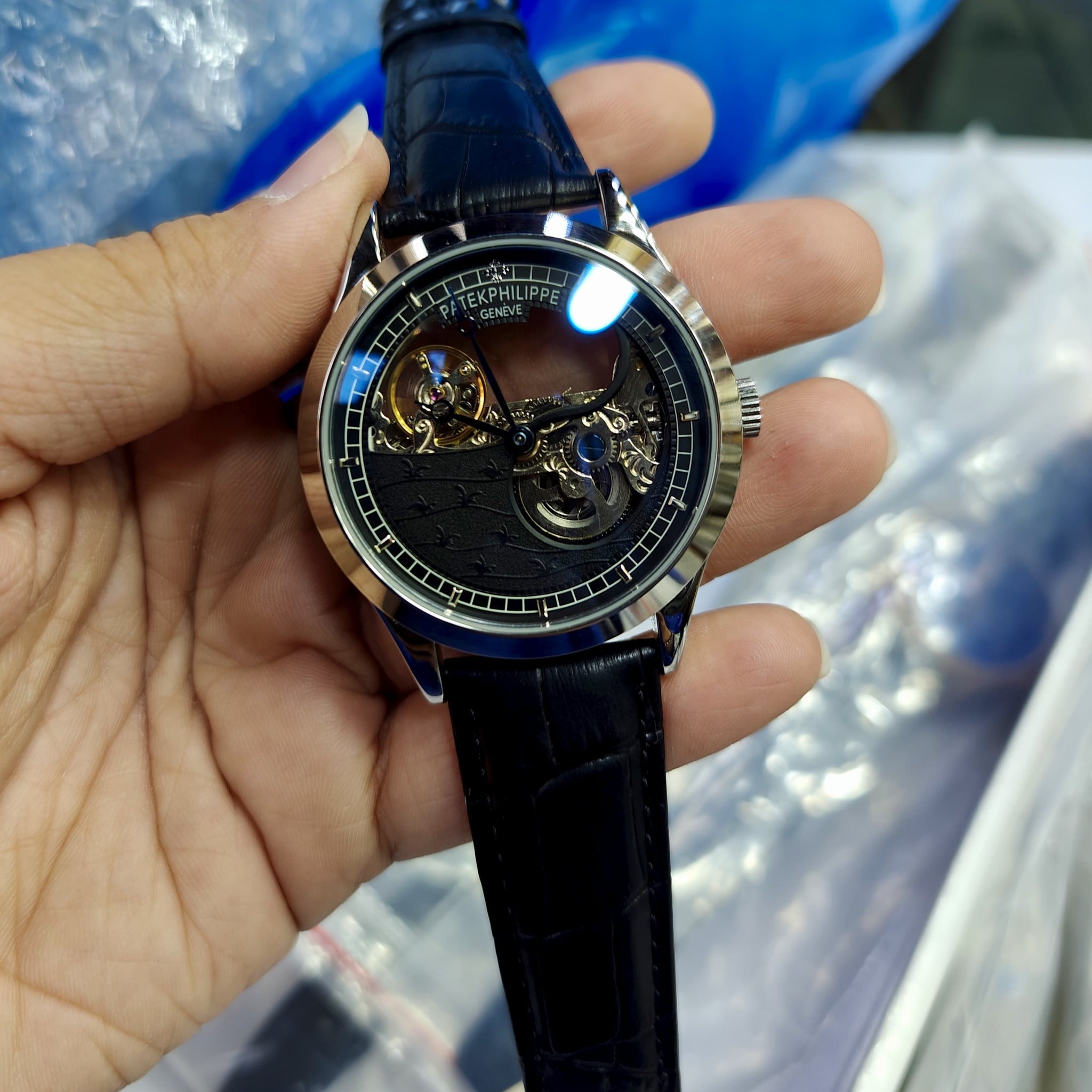 SKELETON AUTO SILVER BLACK DAIL