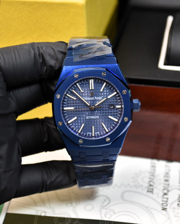 ROYAL OAK AUTO CALENDER PREPETUEL ALL BLUE