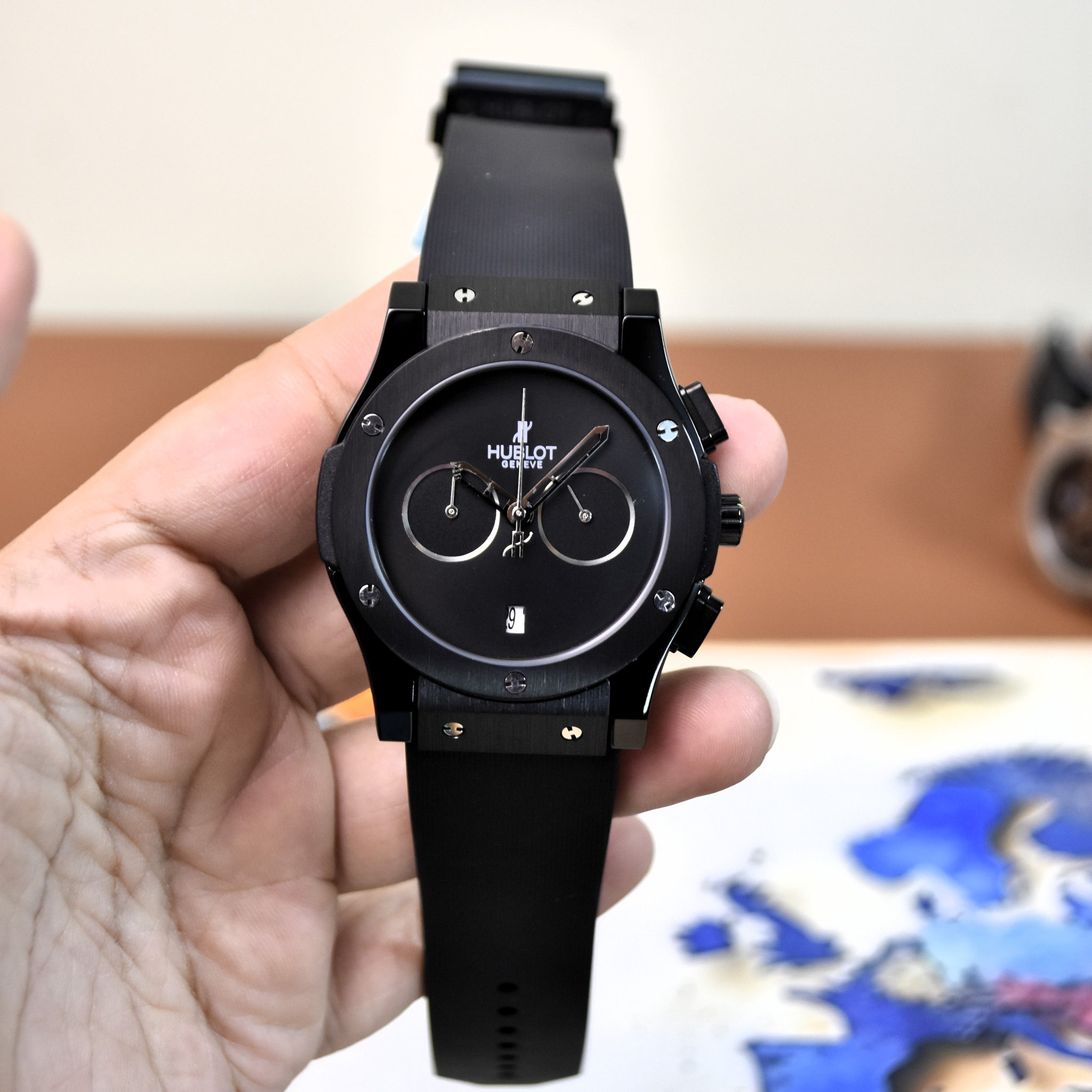 BIGBANG CHRONO PVC ALL BLACK NEW DIAL