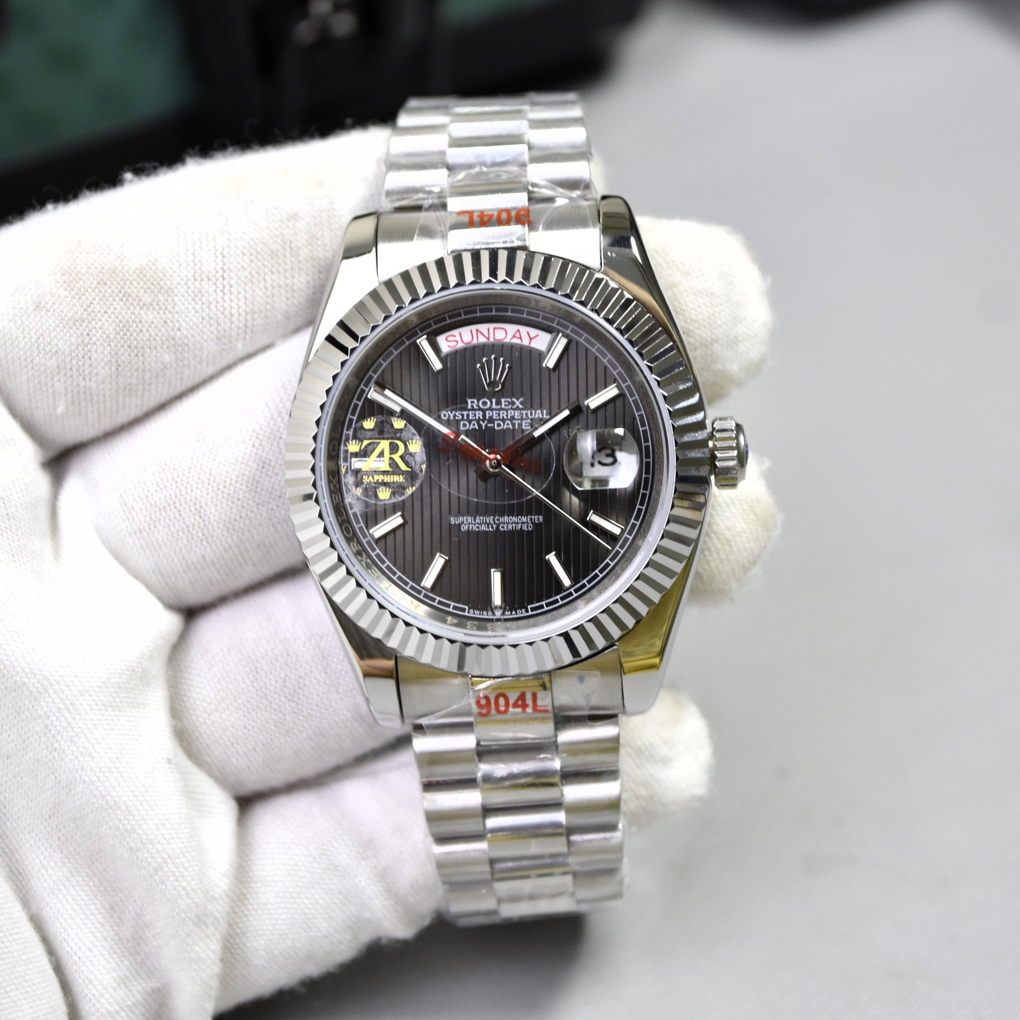 DAYDATE AUTO PRESIDENTIAL SILVER GREY DAIL