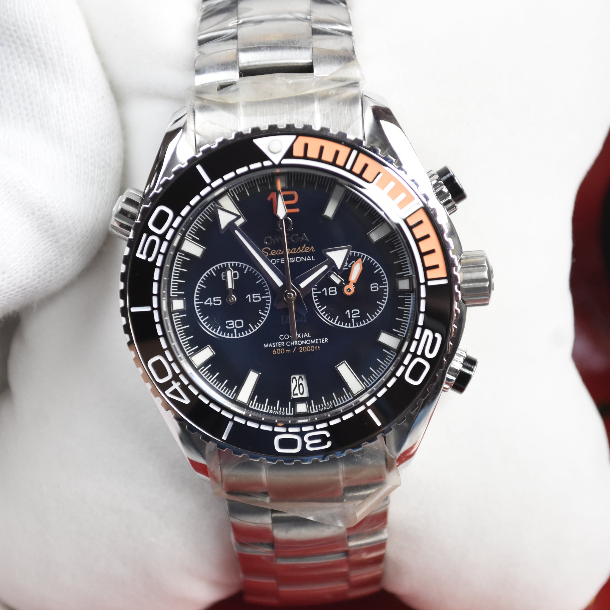 PLANET OCEAN QUARTZ CHRONOGRAPH CHAIN SILVER BLACK